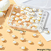 50Pcs 5 Styles Grade A Rainbow Plated Shell Pearl Round Charms FIND-CJ0001-48-10