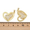 Brass Micro Pave Cubic Zirconia Pendants KK-C132-03J-G-3