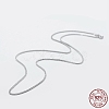 Anti-Tarnish Rhodium Plated 925 Sterling Silver Chain Necklaces STER-F039-55cm-16P-3