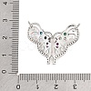Brass Pave Cubic Zirconia Connector Charms CU-CBAF17A-14P-3
