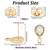 20Pcs 5 Color Alloy Stud Earring Finding DIY-OC0010-09-2