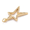 Brass Micro Pave Clear Cubic Zirconia Beads Pendants ZIRC-M114-26G-3