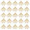 60Pcs Brass Bead Cap Pendant Bails KK-HY0003-04-1