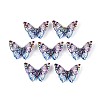 UV Plating Printed Opaque Acrylic Beads PACR-N017-06B-1
