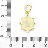 Brass Micro Pave Cubic Zirconia European Dangle Charms KK-D325-25G-03-3
