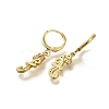 Brass Clear Cubic Zirconia Hoop Earrings EJEW-M045-01F-2