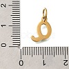 Ion Plating(IP) 304 Stainless Steel Enamel Alphabet Charms STAS-F308-02G-Q-3