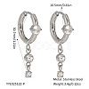 Elegant Stainless Steel Rhinestone Tassel Hoop Earrings RZ2213-2-2