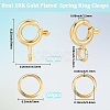 Brass Spring Ring Clasps KK-BBC0025-62-2