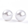 Round ABS Plastic Imitation Pearl Beads OACR-R053-01-1