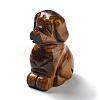 Natural Tiger Eye Carved Healing Dog Figurines DJEW-F025-01A-2