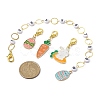 11 Style Easter Theme Acrylic Beaded Knitting Row Counter Chains & Locking Stitch Markers Kits HJEW-JM01432-2