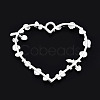 Rack Plating Alloy Open Back Bezel Pendants PALLOY-Q351-67S-FF-4
