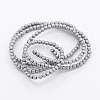 Electroplate Non-magnetic Synthetic Hematite Frosted Round Beads Strands G-N0014-2mm-21-2