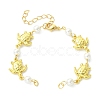 Ocean Sea Animals 304 Stainless Steel Link Chain Bracelet Making AJEW-JB01627-01-1