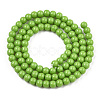 Opaque Solid Color Glass Beads Strands GLAA-T032-P10mm-06-3