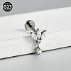 G23 Titanium Micro Pave Cubic Zirconia Cartilage Earrings WG0CACB-13-1