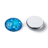 Mosaic Printed Glass Half Round/Dome Cabochons GGLA-N004-16mm-G-2