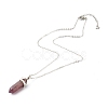 Bullet Shaped Natural Mixed Gemstone Jewelry Sets SJEW-JS01204-3