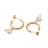 Glass Pearl Beaded Dangle Stud Earrings EJEW-P219-12G-2