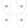 16Pcs 4 Style 304 Stainless Steel Chain Necklaces NJEW-TAC0026-4
