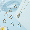 10Pcs 304 Stainless Steel Open Back Bezel Pendants HJEW-UN00105-2