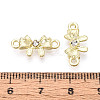 Alloy Crystal Rhinestone Bowknot Links Connector Charms PALLOY-T091-36G-3