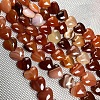 Natural Red Agate Beads Strands HEAR-PW0002-083-02-1