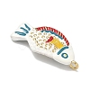 Brass Enamel Pendants X-KK-Z153-06G-02-2