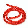 4mm Red Transparent Round Glass Beads Strands Spacer Beads X-GR4mm47Y-2