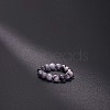 Natural Banded Agate Stretchy Finger Rings FS-WG01730-32-1