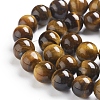 Round Tiger Eye Beads Strands Z0RQT013-3