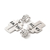 Rack Plating Alloy European Dangle Charms PALLOY-P289-03P-3