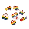 7Pcs 7 Styles Pride Rainbow Theme Enamel Pins JEWB-FP0001-04-4