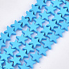 Spray Painted Non-magnetic Synthetic Hematite Beads Strands G-T116-21-03-1