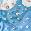 60Pcs 6 Style Natural Shell Pendants PALLOY-ME00019-5