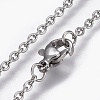 Non-Tarnish 304 Stainless Steel Cable Chain Necklaces NJEW-F248-24A-P-2