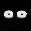 Flat Round Handmade Polymer Clay Beads CLAY-R067-8.0mm-27-4