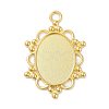 Alloy Pendant Cabochon Settings PALLOY-E577-35G-1