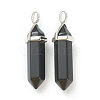 Natural Obsidian Pointed Pendants G-M378-01P-A17-2