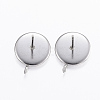 Non-Tarnish 304 Stainless Steel Stud Earring Settings STAS-H380-C-13P-2