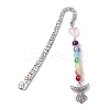 Flower Pattern Alloy Hook Bookmarks AJEW-JK00250-04-1