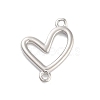 Rack Plating Brass Love Heart Connector Charms KK-M293-47P-1