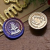 Christmas Series Wax Seal Brass Stamp Head LS-AJEW-M037-01G-19-1