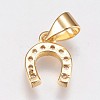 Brass Micro Pave Cubic Zirconia Charms ZIRC-E145-27G-2