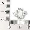 Rack Plating Brass Micro Pave Clear Cubic Zirconia Religion Virgin Mary Connector Charms KK-L224-094P-03-3