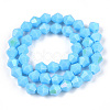 Opaque Solid Color Electroplate Glass Beads Strands EGLA-A039-P6mm-L12-3