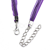 Waxed Cord and Organza Ribbon Necklace Making NCOR-T002-193-3