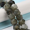 Natural Labradorite Star Cut Round Beads Strands G-M418-C10-01-2