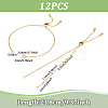 12Pcs Adjustable 304 Stainless Steel Cable Chains Bracelets Making AJEW-ME0001-01-2